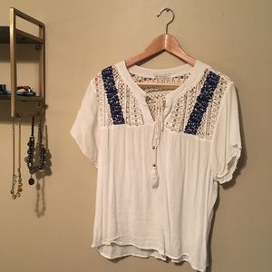 Embroidered top